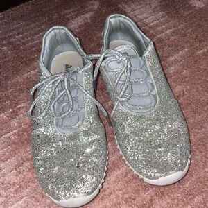 AMS Silver Glitter Sneakers